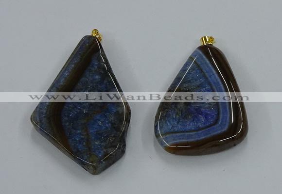 NGP8641 30*45mm - 35*50mm freeform druzy agate pendants wholesale