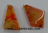 NGP8659 20*40mm - 40*50mm freeform agate pendants wholesale