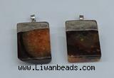 NGP8678 26*36mm rectangle druzy agate pendants wholesale