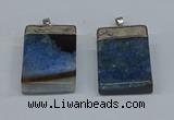 NGP8681 26*36mm rectangle druzy agate pendants wholesale