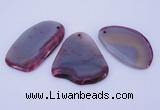 NGP869 5PCS 35-40mm*55-65mm freeform agate gemstone pendants