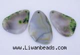 NGP871 5PCS 35-45mm*55-70mm freeform agate gemstone pendants