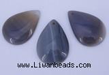 NGP875 5PCS 28*38mm flat teardrop agate gemstone pendants wholesale