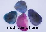 NGP876 5PCS 40-45mm*50-70mm freeform agate gemstone pendants