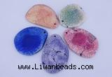 NGP877 5PCS 40-50mm*50-70mm freeform agate gemstone pendants