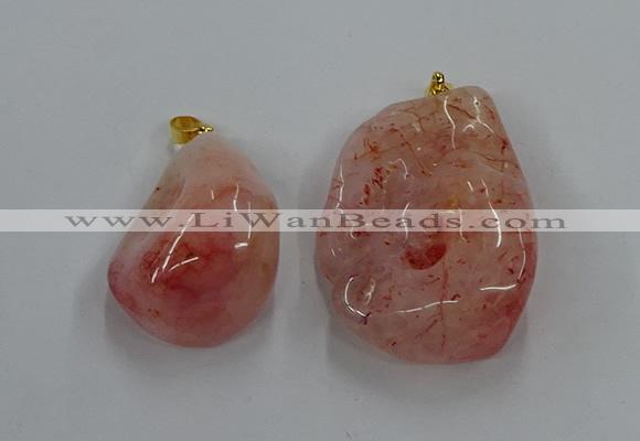 NGP8837 20*25mm - 30*40mm nuggets agate pendants wholesale