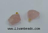 NGP8856 20*25mm - 30*40mm nuggets rose quartz pendants wholesale