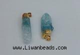 NGP8892 10*35mm - 20*45mm sticks crackle quartz pendants