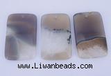 NGP911 5PCS 34*54mm rectangle agate druzy geode gemstone pendants