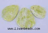 NGP951 5PCS 35-50mm*45-65mm freeform lemon jade gemstone pendants