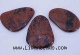 NGP957 5PCS 35-45mm*50-65mm freeform mahogany obsidian gemstone pendants