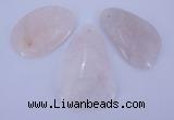 NGP959 5PCS 35-45mm*50-65mm freeform rose quartz gemstone pendants