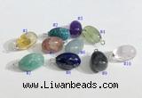 NGP9703 9*15mm teardrop  mixed gemstone pendants wholesale