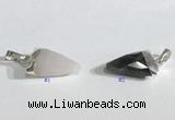 NGP9720 11*16mm arrowhead-shaped  mixed gemstone pendants wholesale