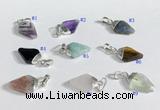 NGP9729 11*15mm arrowhead-shaped  mixed gemstone pendants wholesale