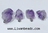 NGP9753 15*20mm-20*30mm freeform amethyst pendants wholesale