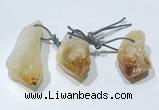 NGP9757 20*30mm-25*55mm freeform citrine pendants wholesale