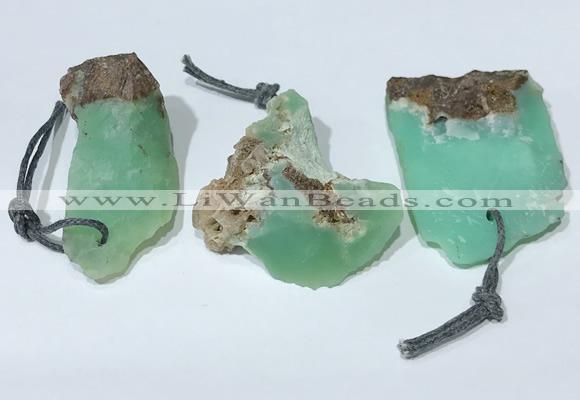 NGP9758 20*40mm-30*55mm freeform Australia chrysoprase pendants