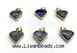 NGP9886 14*16mm faceted lapis lazuli pendant