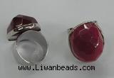 NGR01 18*25mm - 22*28mm faceted nuggets agate gemstone rings