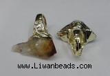 NGR110 18*35mm - 22*40mm faceted nuggets citrine gemstone rings