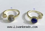 NGR1119 8mm coin  mixed gemstone rings wholesale