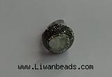 NGR2005 20*25mm flower druzy quartz rings wholesale