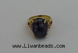 NGR2032 10*15mm faceted oval lapis lazuli gemstone rings