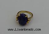 NGR2072 10*15mm faceted oval lapis lazuli gemstone rings