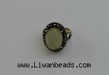 NGR2105 10*15mm faceted oval lemon quartz gemstone rings wholesale