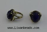 NGR2112 10*15mm faceted oval lapis lazuli gemstone rings wholesale