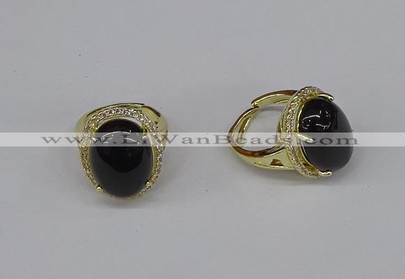 NGR248 13*18mm oval agate gemstone rings wholesale