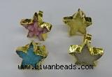 NGR287 25*25mm - 30*30mm star druzy agate gemstone rings