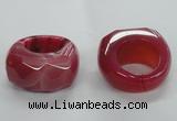 NGR30 16*30*32mm faceted freeform agate gemstone rings