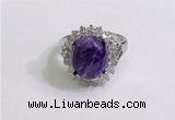 NGR3024 925 sterling silver with 10*12mm oval charoite rings