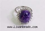 NGR3036 925 sterling silver with 12*14mm oval charoite rings