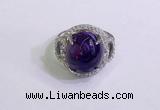 NGR3038 925 sterling silver with 12*14mm oval charoite rings