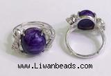 NGR3039 925 sterling silver with 12*14mm oval charoite rings