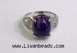 NGR3040 925 sterling silver with 12*14mm oval charoite rings