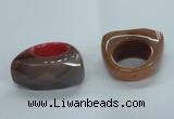 NGR32 16*35*40mm faceted freeform agate gemstone rings