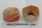 NGR38 20*30*35mm faceted freeform agate gemstone rings