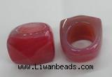 NGR40 20*30*35mm faceted freeform agate gemstone rings