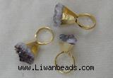 NGR83 20*22mm - 25*25mm nuggets amethyst gemstone rings