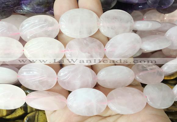 OVBS01 15 inches 18*25mm oval rose quartz gemstone beads wholesale