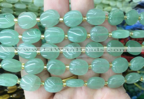 OVBS08 15 inches 8*12mm oval green aventurine gemstone beads wholesale