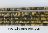 RBBS01 15 inches 2*4mm heishi yellow tiger eye gemstone beads