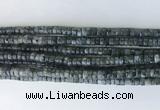 RBBS03 15 inches 2*4mm heishi black labradorite gemstone beads