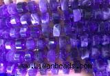 RBBS11 15 inches 8*12mm faceted wheel dogtooth amethyst gemstone beads