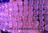 RBBS12 15 inches 8*12mm faceted wheel rose quartz gemstone beads