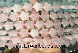 RGBS20 15 inches 16mm star rose quartz gemstone beads wholesale